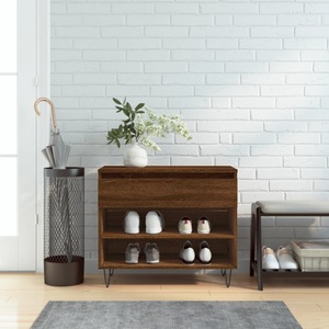 vidaXL, vidaXL Schuhregal Braun Eichen-Optik 70x36x60 cm Holzwerkstoff