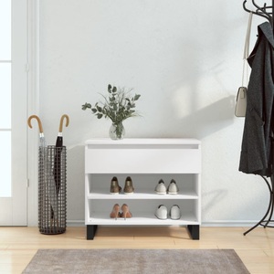 vidaXL, vidaXL Schuhregal Weiß 70x36x60 cm Holzwerkstoff