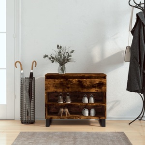 vidaXL, vidaXL Schuhregal Räuchereiche 70x36x60 cm Holzwerkstoff