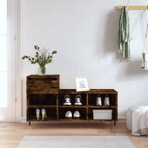 vidaXL, vidaXL Schuhregal Räuchereiche 102x36x60 cm Holzwerkstoff
