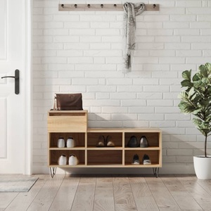 vidaXL, vidaXL Schuhregal Sonoma-Eiche 102x36x60 cm Holzwerkstoff