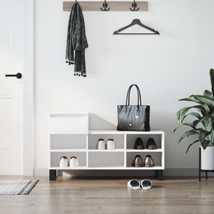 vidaXL, vidaXL Schuhregal Weiß 102x36x60 cm Holzwerkstoff, vidaXL Schuhregal Weiß 102x36x60 cm Holzwerkstoff
