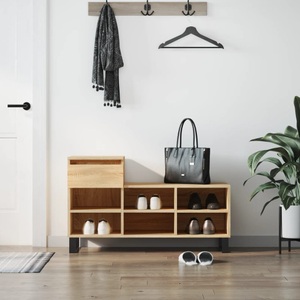 vidaXL, vidaXL Schuhregal Sonoma-Eiche 102x36x60 cm Holzwerkstoff