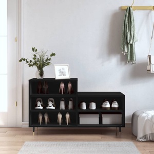 vidaXL, vidaXL Schuhregal Schwarz 102x36x60 cm Holzwerkstoff
