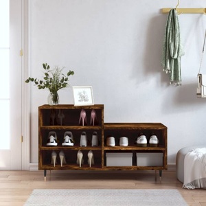 vidaXL, vidaXL Schuhregal Räuchereiche 102x36x60 cm Holzwerkstoff