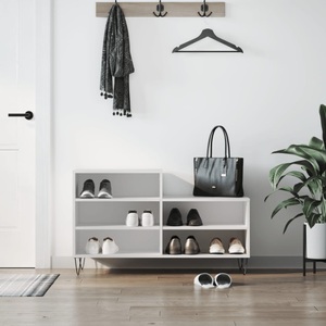 vidaXL, vidaXL Schuhregal Weiß 102x36x60 cm Holzwerkstoff