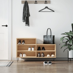 vidaXL, vidaXL Schuhregal Sonoma-Eiche 102x36x60 cm Holzwerkstoff