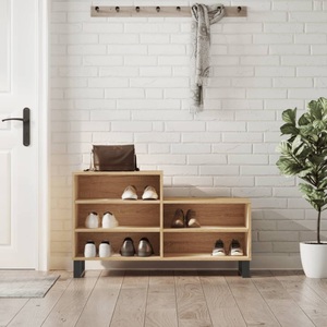 vidaXL, vidaXL Schuhregal Sonoma-Eiche 102x36x60 cm Holzwerkstoff
