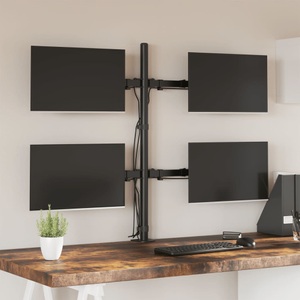 vidaXL, vidaXL Monitorhalterung Schwarz Stahl VESA 75/100 mm