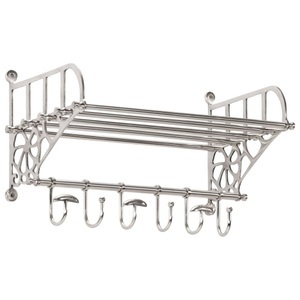 vidaXL, vidaXL Wandgarderobe mit Kleiderhaken Aluminium, vidaXL Wandgarderobe mit Kleiderhaken Aluminium