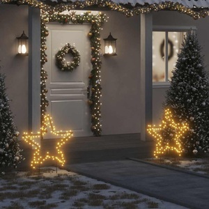 vidaXL, vidaXL Weihnachtsstern mit Erdspießen und 115 LEDs 85 cm, vidaXL Weihnachtsstern mit Erdspießen und 115 LEDs 85 cm