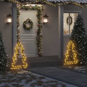 vidaXL, vidaXL Weihnachtsbaum mit Erdspießen und 115 LEDs 90 cm, vidaXL Weihnachtsbaum mit Erdspießen und 115 LEDs 90 cm