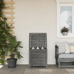 vidaXL, vidaXL Gartentruhe Anthrazit 50x49x56,5 cm Massivholz Tanne, vidaXL Gartentruhe Anthrazit 50x49x56,5 cm Massivholz Tanne