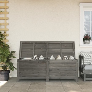 vidaXL, vidaXL Gartentruhe Anthrazit 150x50x56,5 cm Massivholz Tanne, vidaXL Gartentruhe Anthrazit 150x50x56,5 cm Massivholz Tanne