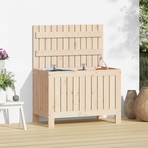 vidaXL, vidaXL Gartentruhe 76x42,5x54 cm Massivholz Kiefer, vidaXL Gartentruhe 76x42,5x54 cm Massivholz Kiefer