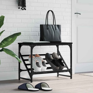 vidaXL, vidaXL Schuhregal Schwarz 60x30x45 cm Holzwerkstoff