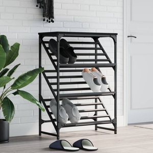 vidaXL, vidaXL Schuhregal Schwarz 60x30x85 cm Holzwerkstoff
