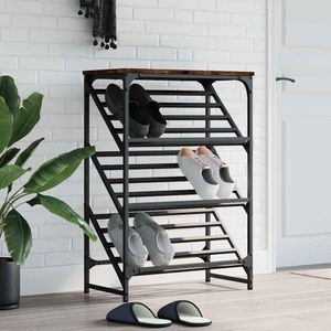 vidaXL, vidaXL Schuhregal Räuchereiche 60x30x85 cm Holzwerkstoff