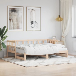 vidaXL, vidaXL Tagesbett Ausziehbar 90x190 cm Massivholz Kiefer, vidaXL Tagesbett Ausziehbar 90x190 cm Massivholz Kiefer