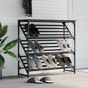 vidaXL, vidaXL Schuhregal Braun Eichen-Optik 90x30x85 cm Holzwerkstoff