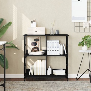 vidaXL, vidaXL Bücherregal Schwarz 78,5x33x82 cm Holzwerkstoff, vidaXL Bücherregal Schwarz 78,5x33x82 cm Holzwerkstoff