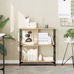 vidaXL, vidaXL Bücherregal Sonoma-Eiche 78,5x33x82 cm Holzwerkstoff, vidaXL Bücherregal Sonoma-Eiche 78,5x33x82 cm Holzwerkstoff