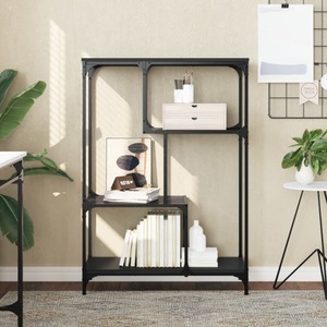 vidaXL, vidaXL Bücherregal Schwarz 81x36x115 cm Holzwerkstoff und Stahl