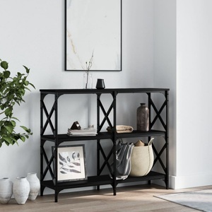 vidaXL, vidaXL Konsolentisch Schwarz 100x28x80,5 cm Holzwerkstoff, vidaXL Konsolentisch Schwarz 100x28x80,5 cm Holzwerkstoff