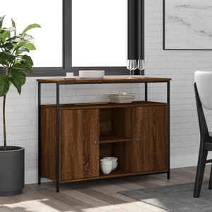 vidaXL, vidaXL Sideboard Braun Eichen-Optik 100x35x80 cm Holzwerkstoff