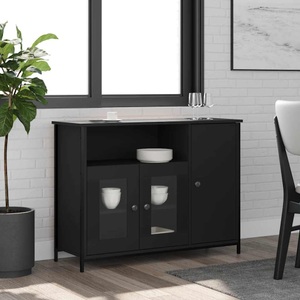 vidaXL, vidaXL Sideboard Schwarz 100x35x75 cm Holzwerkstoff