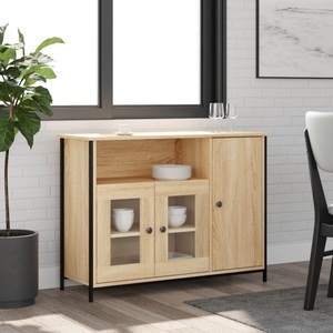 vidaXL, vidaXL Sideboard Sonoma-Eiche 100x35x75 cm Holzwerkstoff, 