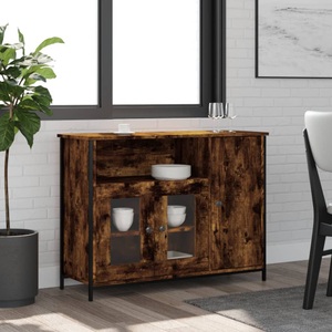 vidaXL, vidaXL Sideboard Räuchereiche 100x35x75 cm Holzwerkstoff