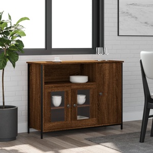vidaXL, vidaXL Sideboard Braun Eichen-Optik 100x35x75 cm Holzwerkstoff