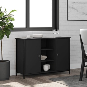 vidaXL, vidaXL Sideboard Schwarz 100x35x70 cm Holzwerkstoff