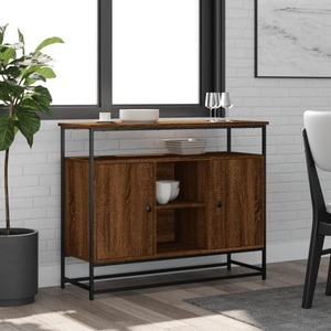 vidaXL, vidaXL Sideboard Braun Eichen-Optik 100x35x80 cm Holzwerkstoff