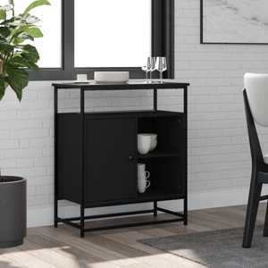 vidaXL, vidaXL Sideboard Schwarz 69x35x80 cm Holzwerkstoff
