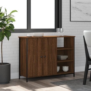 vidaXL, vidaXL Sideboard Braun Eichen-Optik 100x33x75 cm Holzwerkstoff