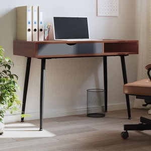 vidaXL, vidaXL Computertisch mit Schublade Braun 110x50x75 cm Holzwerkstoff, vidaXL Computertisch mit Schublade Braun 110x50x75 cm Holzwerkstoff
