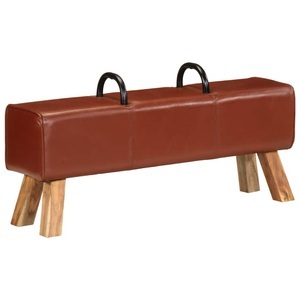 vidaXL, vidaXL Bank Turnbock-Design Braun 110 cm Echtleder, 
