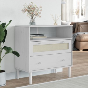 vidaXL, vidaXL Sideboard SENJA Weiß 80x40x80 cm Massivholz Kiefer
