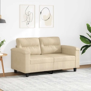 vidaXL, vidaXL 2-Sitzer-Sofa Creme 120 cm Mikrofasergewebe