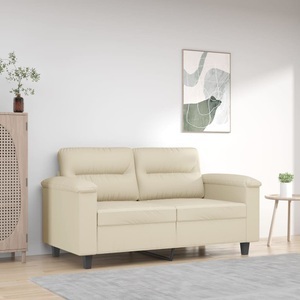 vidaXL, vidaXL 2-Sitzer-Sofa Creme 120 cm Kunstleder, vidaXL 2-Sitzer-Sofa Creme 120 cm Kunstleder