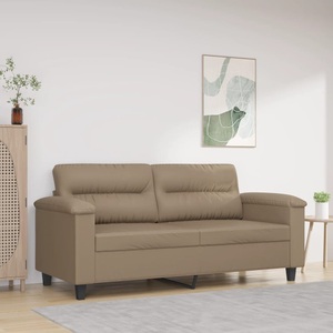 vidaXL, vidaXL 2-Sitzer-Sofa Cappuccino-Braun 140 cm Kunstleder