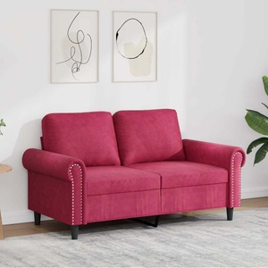 vidaXL, vidaXL 2-Sitzer-Sofa Weinrot 120 cm Samt