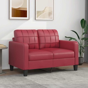 vidaXL, vidaXL 2-Sitzer-Sofa Weinrot 120 cm Kunstleder, vidaXL 2-Sitzer-Sofa Weinrot 120 cm Kunstleder