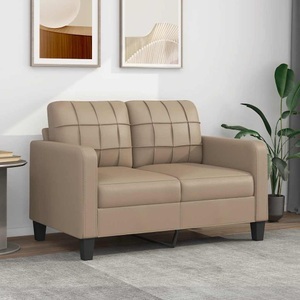 vidaXL, vidaXL 2-Sitzer-Sofa Cappuccino-Braun 120 cm Kunstleder, vidaXL 2-Sitzer-Sofa Cappuccino-Braun 120 cm Kunstleder