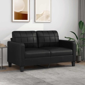 vidaXL, vidaXL 2-Sitzer-Sofa Schwarz 140 cm Kunstleder, vidaXL 2-Sitzer-Sofa Schwarz 140 cm Kunstleder
