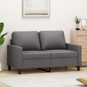 vidaXL, vidaXL 2-Sitzer-Sofa Grau 120 cm Kunstleder, vidaXL 2-Sitzer-Sofa Grau 120 cm Kunstleder