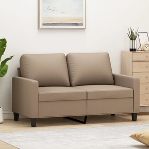 vidaXL, vidaXL 2-Sitzer-Sofa Cappuccino-Braun 120 cm Kunstleder, vidaXL 2-Sitzer-Sofa Cappuccino-Braun 120 cm Kunstleder