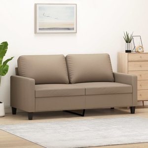 vidaXL, vidaXL 2-Sitzer-Sofa Cappuccino-Braun 140 cm Kunstleder, vidaXL 2-Sitzer-Sofa Cappuccino-Braun 140 cm Kunstleder